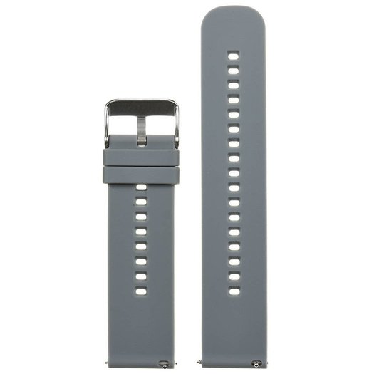U27 rubber watch strap - dark gray/silver - 20mm 1