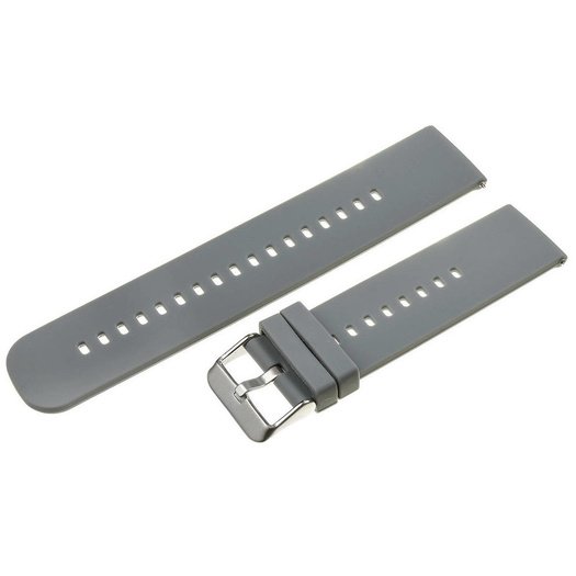 U27 rubber watch strap - dark gray/silver - 20mm 2
