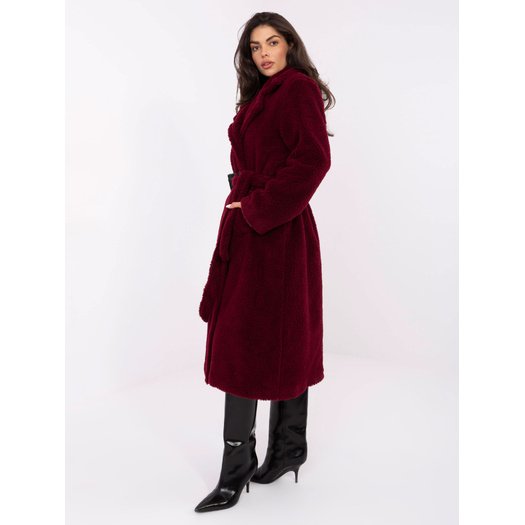 Płaszcz-IT-PL-97150.26-bordowy 2