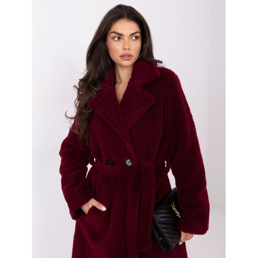 Płaszcz-IT-PL-97150.26-bordowy 3