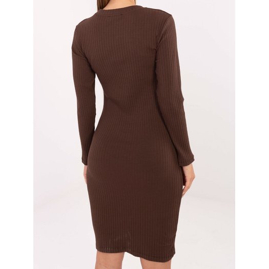 Sukienka-RV-SK-A1049.99-ciemny brązowy 1