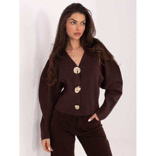 Sweter-PM-SW-CV6656.59-ciemny brązowy 2