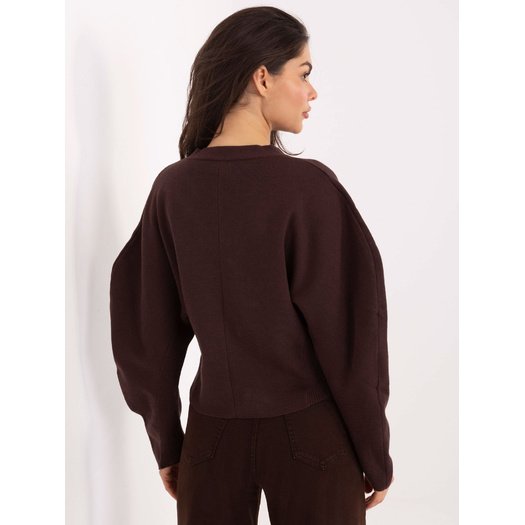 Sweter-PM-SW-CV6656.59-ciemny brązowy 1