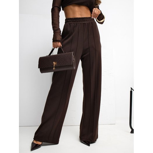 Spodnie dresowe-RV-DR-A1062.48-ciemny brązowy 3