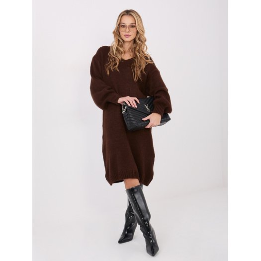 Sukienka-IN-SK-5962.22-ciemny brązowy 1