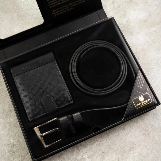 Piniginės ir diržo rinkinys vyrams Peterson PTN SET N992L-DOT