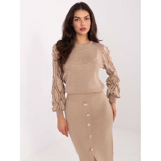 Sweter-PM-SW-YIS1077.83-ciemny bezowy 3