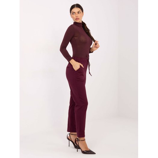 Spodnie-IT-SP-FL7690.64-bordowy