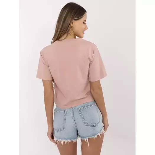 T-shirt-157-TS-0086.60P-ciemny różowy