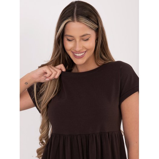Sukienka-RV-SK-5672.03P-ciemny brązowy 3