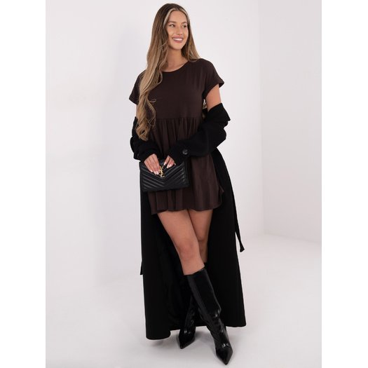 Sukienka-RV-SK-5672.03P-ciemny brązowy 4