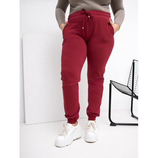 Spodnie dresowe-RV-DR-6301.88-bordowy 2