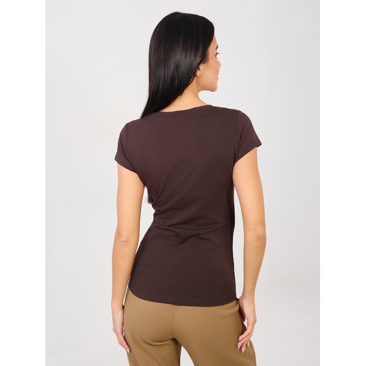 T-shirt-RV-TS-5636.03X-ciemny brązowy