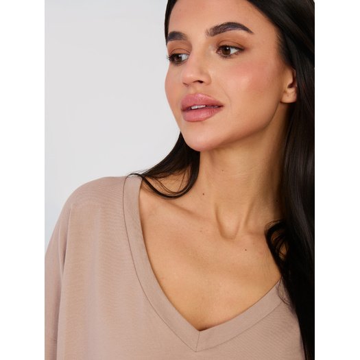 Bluzka-RV-BZ-A1092.47-ciemny bezowy 1