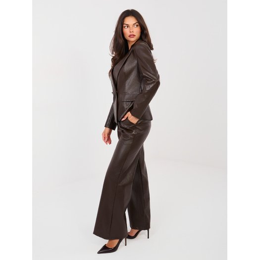 Spodnie-IT-SP-FL10013.87-ciemny brązowy 2