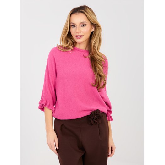 Sweter-MI-SW-3675.01P-ciemny r&oacute;żowy 4