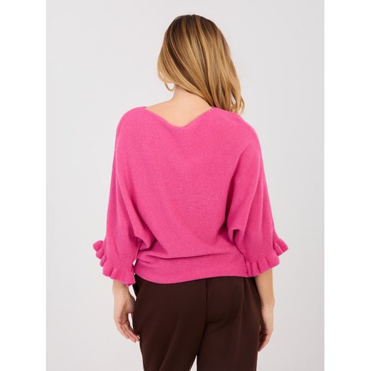 Sweter-MI-SW-3675.01P-ciemny r&oacute;żowy 3