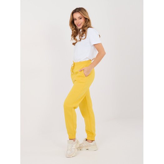 Spodnie dresowe-CLM-DR-1107.98-ż&oacute;łty