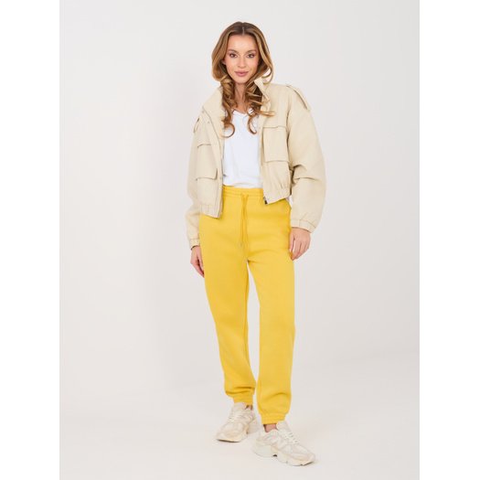 Spodnie dresowe-CLM-DR-1107.98-ż&oacute;łty 4