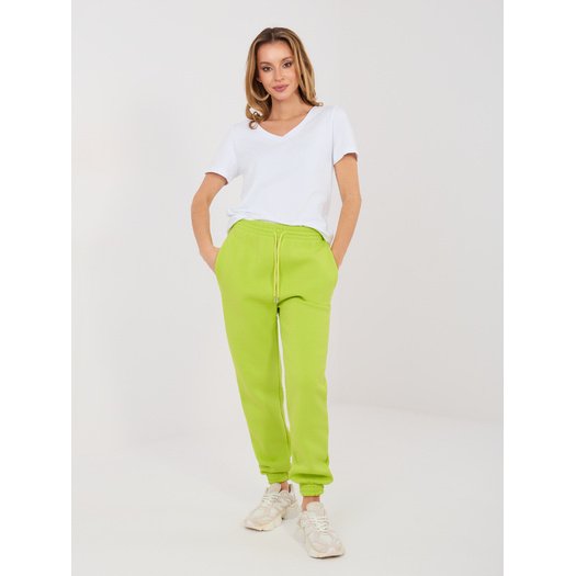 Spodnie dresowe-CLM-DR-1107.98-limonkowy 2