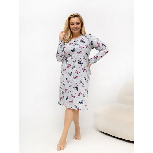 Koszula nocna-DU-KN-FP-601.85-szary