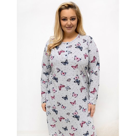 Koszula nocna-DU-KN-FP-601.85-szary 2