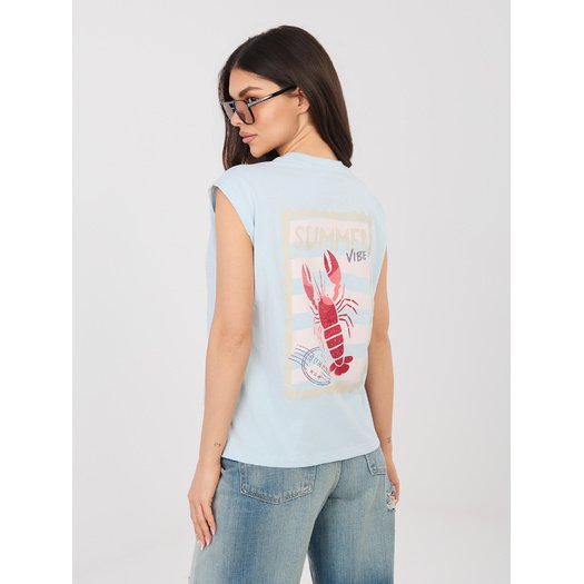 T-shirt-D12022M02769B-jasny niebieski 2