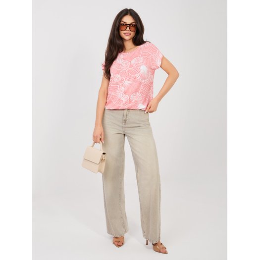 T-shirt-D12110M02646F-koralowy 4