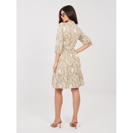 Sukienka-D74516M30485A-ciemny bezowy 4