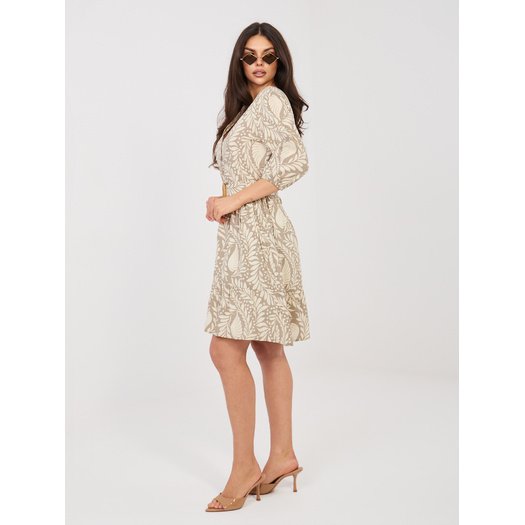 Sukienka-D74516M30485A-ciemny bezowy 2