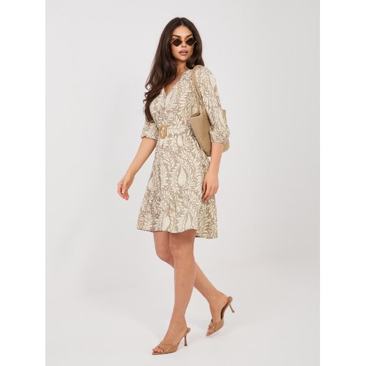 Sukienka-D74516M30485A-ciemny bezowy 3