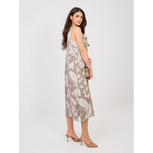 Sukienka-D60105M30471A-ciemny bezowy 3