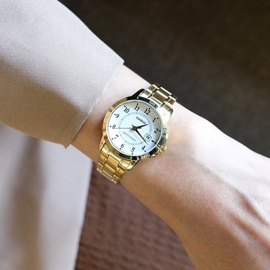 CASIO LTP-V004G-7BUDF WOMEN S WATCH (zd568b) + BOX
