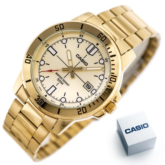 CASIO MEN S WATCH MTP-VD01G-9E (zd185d) + BOX