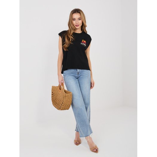 T-shirt-D12022M02769B-czarny