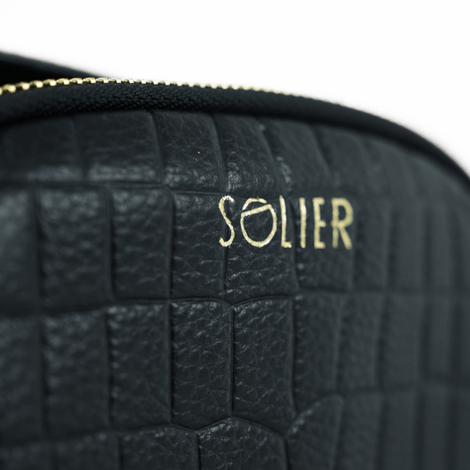 Women&rsquo;s Leather Crossbody Satchel Bag Solier FL58 Fira &ndash; Black 6