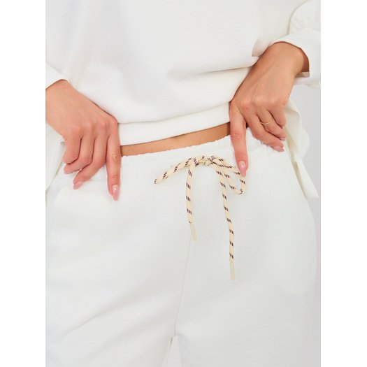 Spodnie dresowe-IT-DR-9781.93-ecru 2