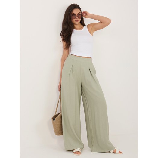 Spodnie-D60103M62449E2-pistacjowy 2