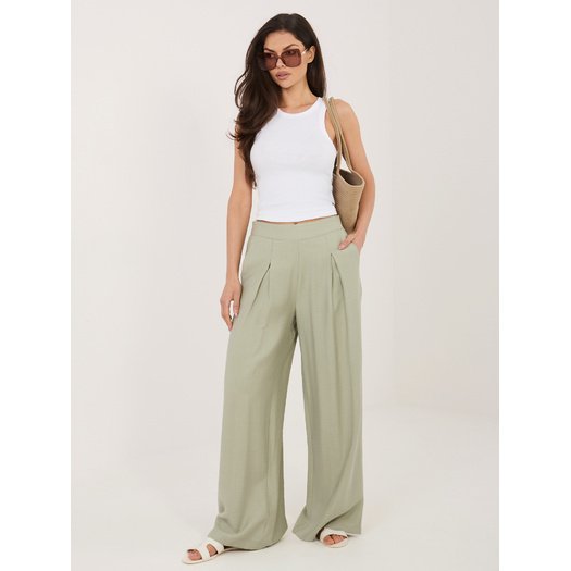 Spodnie-D60103M62449E2-pistacjowy 4