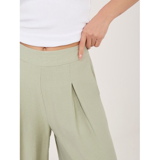 Spodnie-D60103M62449E2-pistacjowy 1