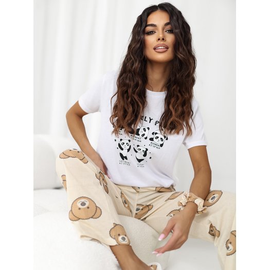 Piżama-CLM-PI-1581.09-beżowy 2