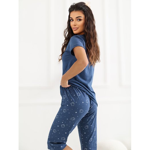 Piżama-DU-PI-FP-301.76-granatowy 2