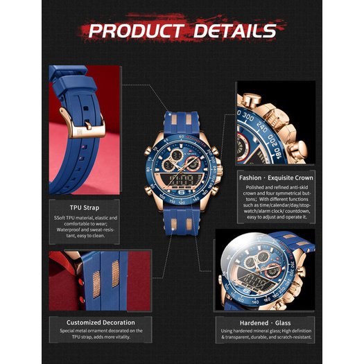ZEGAREK MĘSKI NAVIFORCE NF9188T - (zn121e) + BOX