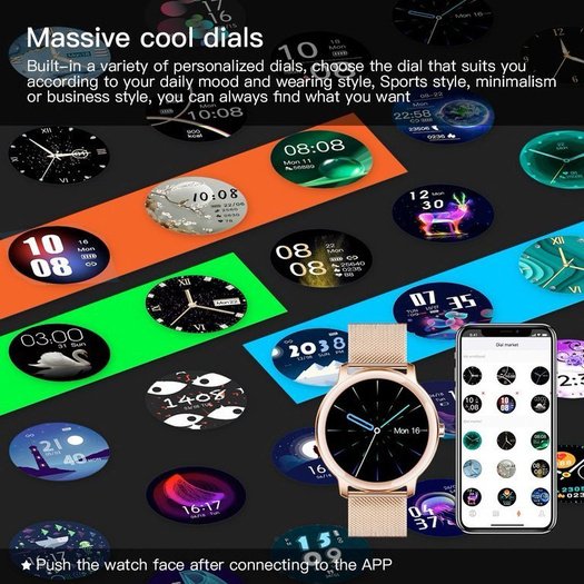 Rubicon RNBE66 WOMEN S SMARTWATCH - OWN dial (sr014b)