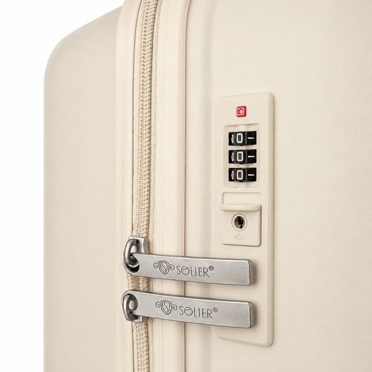 Medium Solier M TORIDE 23  Beige PP Suitcase