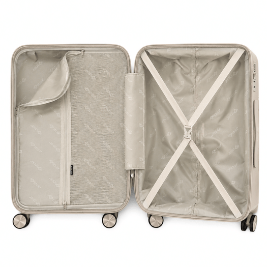 Medium Solier M TORIDE 23  Beige PP Suitcase