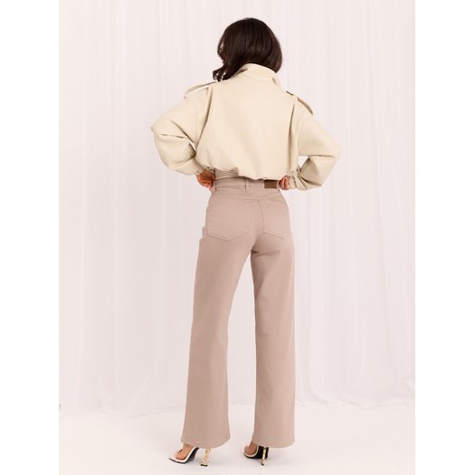 Spodnie jeans-D60140BA62672A1-ciemny bezowy
