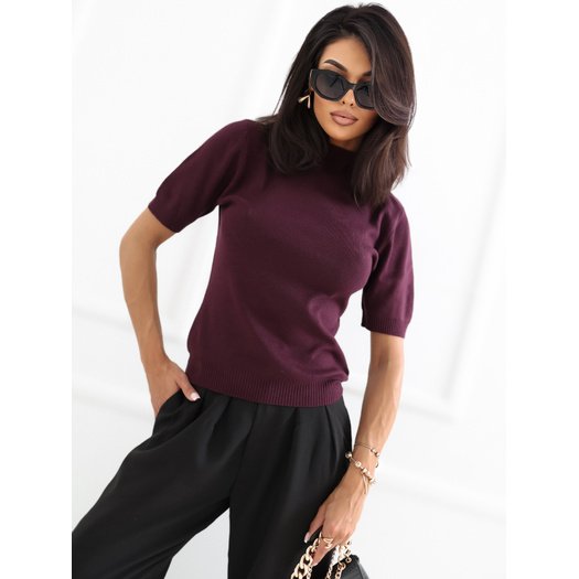 Sweter-PM-SW-SF262.64-ciemny fioletowy