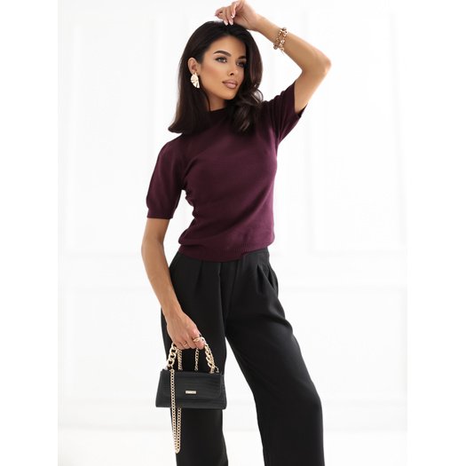 Sweter-PM-SW-SF262.64-ciemny fioletowy
