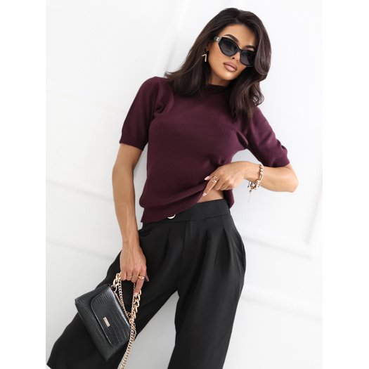 Sweter-PM-SW-SF262.64-ciemny fioletowy
